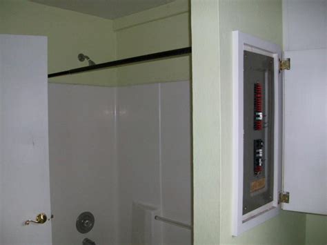 electrical panels in bathroom